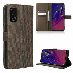 For Wiko Power U20 / U10 Diamond Texture Leather Phone Case(Brown)