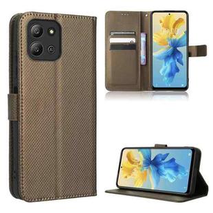 For Infinix Hot 11 2022 X675 Diamond Texture Leather Phone Case(Brown)