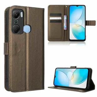 For Infinix Hot 12 Pro X668C Diamond Texture Leather Phone Case(Brown)