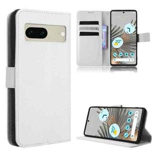 For Google Pixel 7 5G Diamond Texture Leather Phone Case(White)
