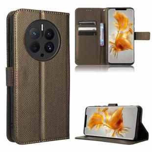 For Huawei Mate 50 Pro Diamond Texture Leather Phone Case(Brown)
