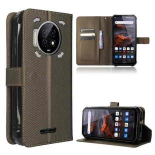 For Oukitel WP19 Diamond Texture Leather Phone Case(Brown)