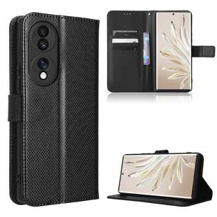 For Honor 70 5G Diamond Texture Leather Phone Case(Black)