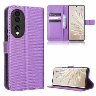 For Honor 70 5G Diamond Texture Leather Phone Case(Purple)