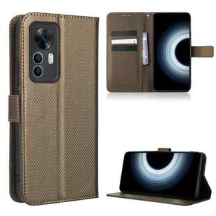 For Xiaomi 12T / Redmi K50 Ultra Diamond Texture Leather Phone Case(Brown)