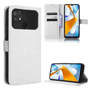 For Xiaomi Poco C40 Diamond Texture Leather Phone Case(White)