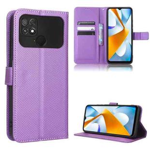 For Xiaomi Poco C40 Diamond Texture Leather Phone Case(Purple)