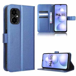 For Xiaomi Poco M4 5G Diamond Texture Leather Phone Case(Blue)