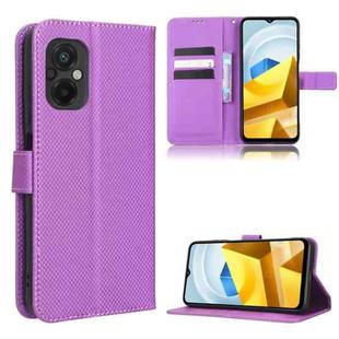 For Xiaomi Poco M5 Diamond Texture Leather Phone Case(Purple)