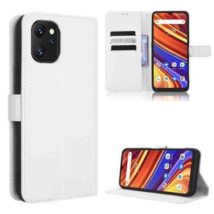 For UMIDIGI Power 7 Max Diamond Texture Leather Phone Case(White)