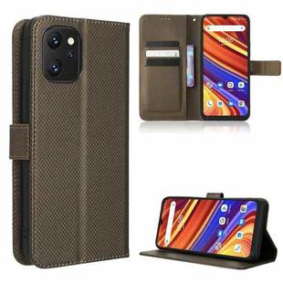 For UMIDIGI F3 5G / 4G / F3S / F3 SE Diamond Texture Leather Phone Case(Brown)