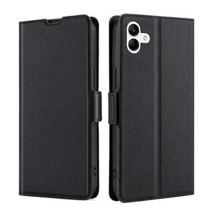 For Samsung Galaxy A04 Ultra-thin Voltage Side Buckle Horizontal Flip Leather Phone Case(Black)