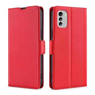 For Nokia G60 5G Ultra-thin Voltage Side Buckle Horizontal Flip Leather Phone Case(Red)