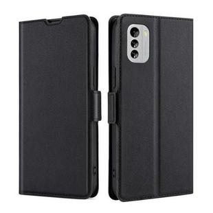 For Nokia G60 5G Ultra-thin Voltage Side Buckle Horizontal Flip Leather Phone Case(Black)