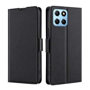 For Honor X8 5G/X6 Ultra-thin Voltage Side Buckle Horizontal Flip Leather Phone Case(Black)