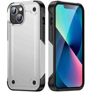 For iPhone 14 Plus 2 in 1 Soft TPU Hard PC Phone Case(White)