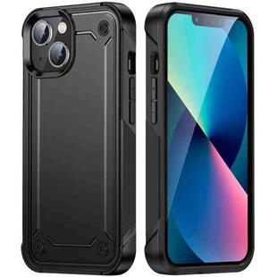 For iPhone 14 Plus 2 in 1 Soft TPU Hard PC Phone Case(Black)