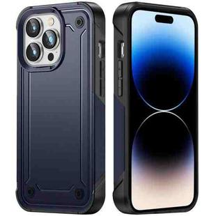 For iPhone 14 Pro 2 in 1 Soft TPU Hard PC Phone Case(Blue)