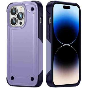For iPhone 14 Pro 2 in 1 Soft TPU Hard PC Phone Case(Purple Royal Blue)