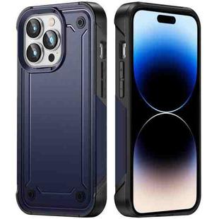 For iPhone 14 Pro Max 2 in 1 Soft TPU Hard PC Phone Case(Blue)