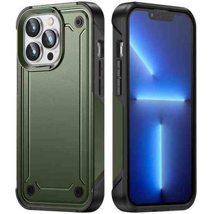 For iPhone 13 Pro 2 in 1 Soft TPU Hard PC Phone Case(Army Green)