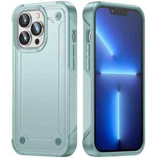 For iPhone 13 Pro 2 in 1 Soft TPU Hard PC Phone Case(Light Green)