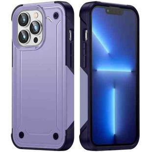 For iPhone 13 Pro 2 in 1 Soft TPU Hard PC Phone Case(Purple Royal Blue)