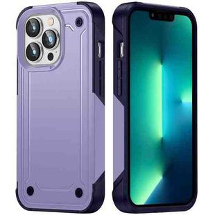 For iPhone 12 / 12 Pro 2 in 1 Soft TPU Hard PC Phone Case(Purple Royal Blue)