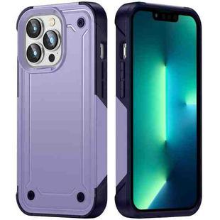 For iPhone 12 Pro Max 2 in 1 Soft TPU Hard PC Phone Case(Purple Royal Blue)