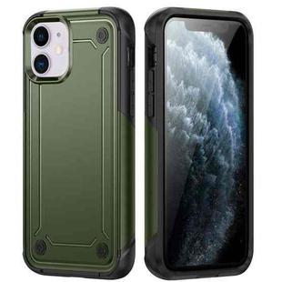 For iPhone 11 2 in 1 Soft TPU Hard PC Phone Case(Army Green)