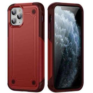 For iPhone 11 Pro 2 in 1 Soft TPU Hard PC Phone Case(Red Rose Red)