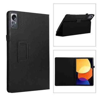 For Xiaomi Pad 5 Pro 12.4 Litchi Texture Leather Tablet Case with Holder(Black)
