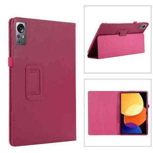 For Xiaomi Pad 5 Pro 12.4 Litchi Texture Leather Tablet Case with Holder(Rose Red)