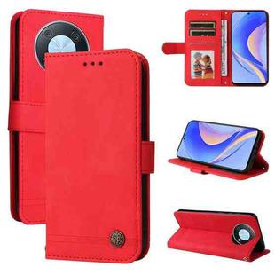 For Huawei nova Y90 / Enjoy 50 Pro Skin Feel Life Tree Metal Button Leather Phone Case(Red)