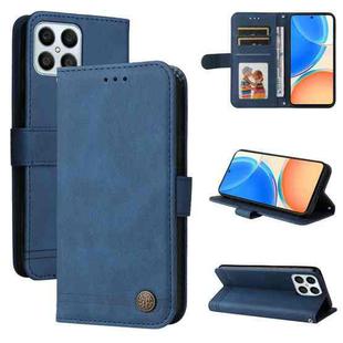 For Honor X8 5G / X6 Skin Feel Life Tree Metal Button Leather Phone Case(Blue)