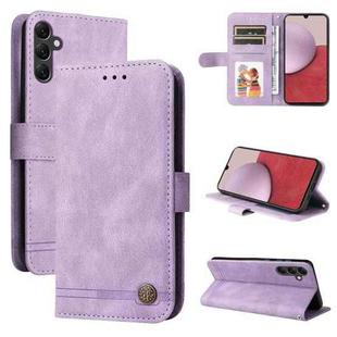 For Samsung Galaxy A14 5G Skin Feel Life Tree Metal Button Leather Phone Case(Purple)