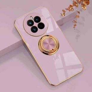 For Huawei Mate 50 6D Electroplating Ring Phone Case(Light Purple)