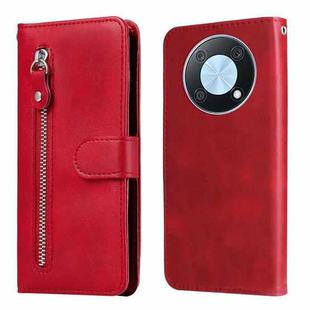 For Huawei nova Y90 / Enjoy 50 Pro Calf Texture Zipper Leather Phone Case(Red)