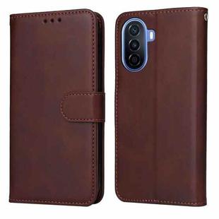 For Huawei nova Y70 / Y70 Plus/Enjoy 50 Classic Calf Texture Flip Leather Phone Case(Brown)