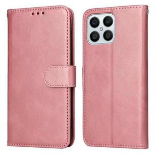 For Honor X8 5G / X6 Classic Calf Texture Flip Leather Phone Case(Rose Gold)