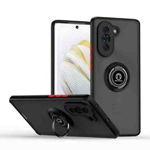 For Huawei nova 10 Q Shadow 1 Series TPU + PC Phone Case with Ring Holder(Black+Red)