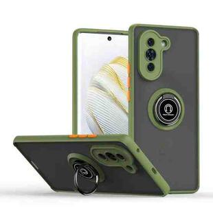 For Huawei nova 10 Q Shadow 1 Series TPU + PC Phone Case with Ring Holder(Green)