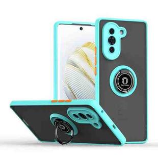 For Huawei nova 10 Q Shadow 1 Series TPU + PC Phone Case with Ring Holder(Sky Blue)