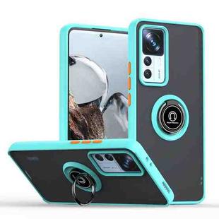 For Xiaomi 12T/12T Pro/Redmi K50 Ultra Q Shadow 1 Series TPU + PC Phone Case with Ring Holder(Sky Blue)