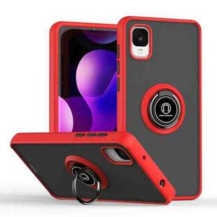 For TCL ION z Q Shadow 1 Series TPU + PC Phone Case with Ring Holder(Red)