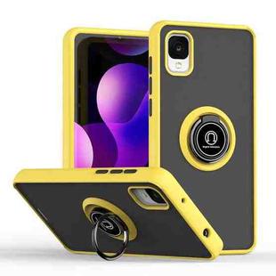 For TCL ION z Q Shadow 1 Series TPU + PC Phone Case with Ring Holder(Yellow)