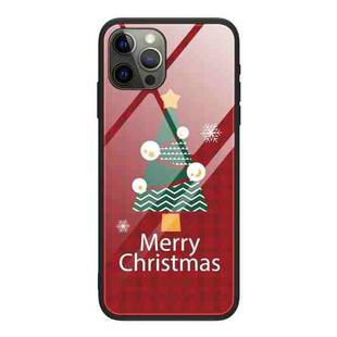For iPhone 14 Pro Christmas Glass Phone Case(Christmas Trees)