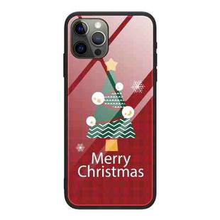 For iPhone 13 Pro Max Christmas Glass Phone Case(Christmas Trees)