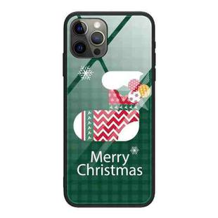 For iPhone 12 / 12 Pro Christmas Glass Phone Case(Christmas Socks)