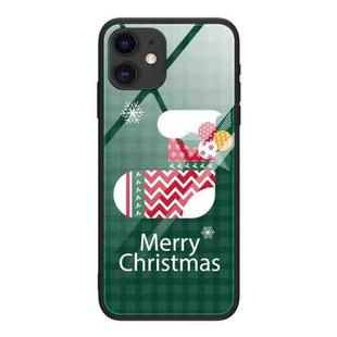 For iPhone 11 Christmas Glass Phone Case(Christmas Socks)